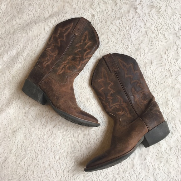 Justin Boots Other - Justin kids western leather cowboy boots